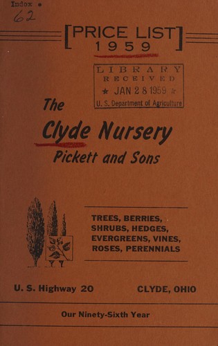 Price list 1959
