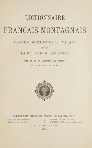 Dictionnaire français-montagnais