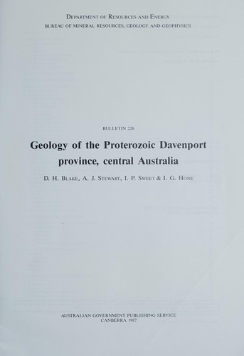 Geology of the Proterozoic Davenport province, central Australia