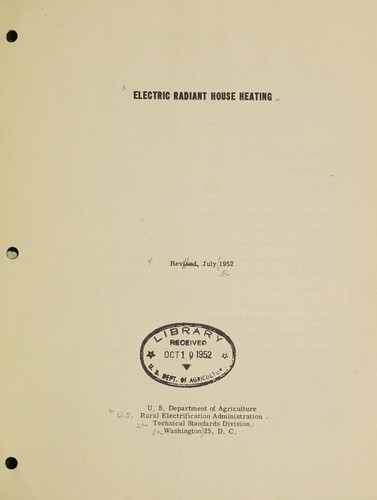 Electric radiant house heating