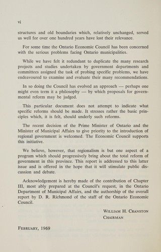 Government reform in Ontario