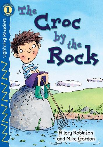 The croc by the rock