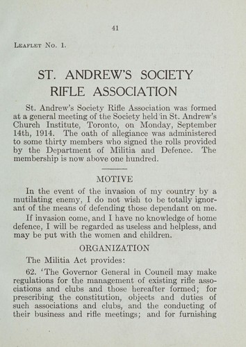 St. Andrew's Society Rifle Association