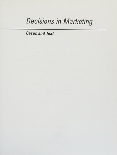 Decisions in marketing