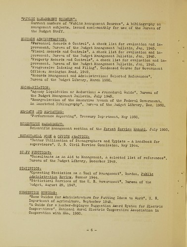 Reference material on management