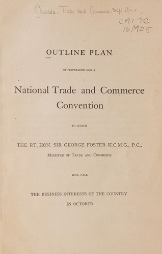 MEMORANDUM REGARDING NATIONAL TRADE AND COMMERCE CONVENTION