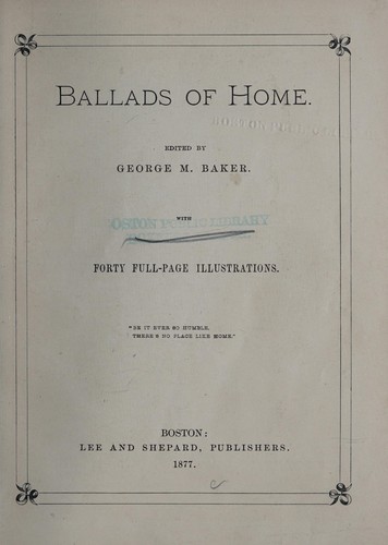 Ballads of home