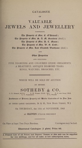 Valuable jewels and jewellery