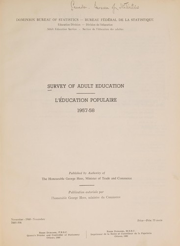 SURVEY OF ADULT EDUCATION