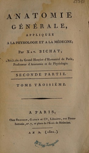 Anatomie g©♭n©♭rale, appliqu©♭e ©  la physiologie et ©  la m©♭decine