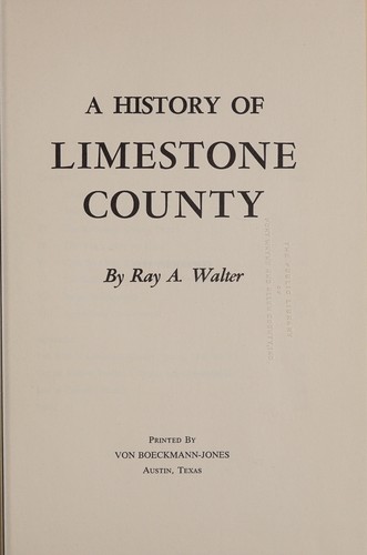 A history of Limestone County