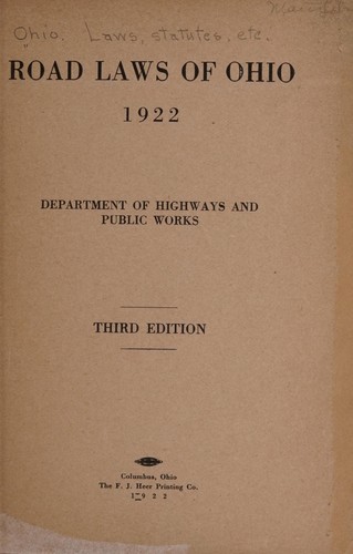 Road laws of Ohio