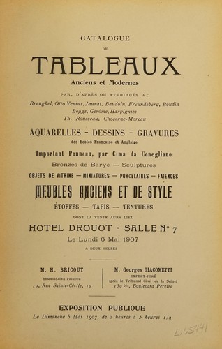 Tableaux anciens et modernes
