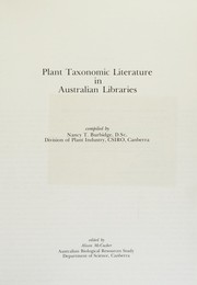 Plant taxonomic literature in Australian libraries