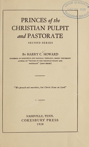 Princes of the Christian pulpit and pastorate