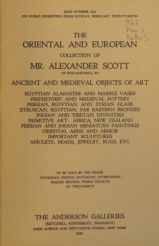 Oriental and European; ancient and medieval objects of art