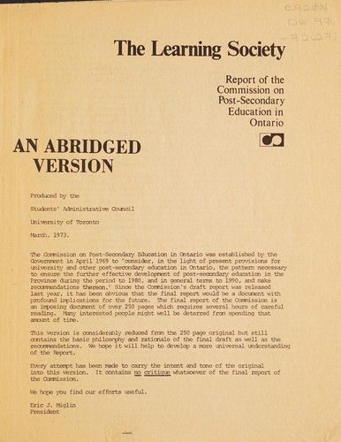 LEARNING SOCIETY - AN ABRIDGED VERSION