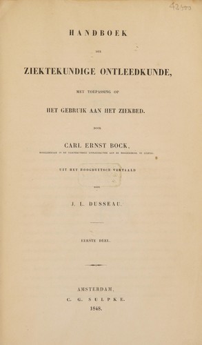Handboek der ziektekundige ontleedkunde, met toepassing op het gebruik aan het ziekbed