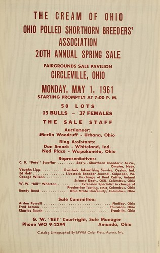 The cream of Ohio, Ohio Polled Shorthorn Breeders' Association 20th annual spring sale