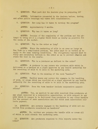 The federal-state milk program for New York