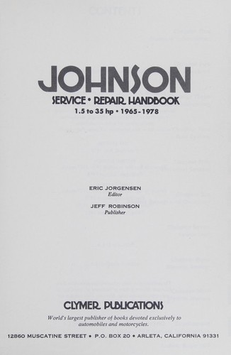 Johnson service-repair handbook