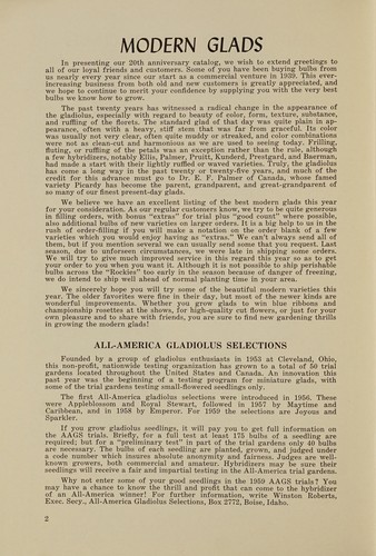 20th anniversary catalog of Modern glads