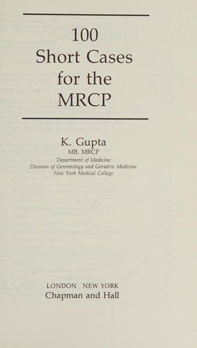 100 short cases for the MRCP