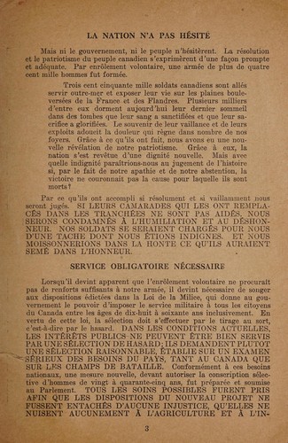 Manifeste de Sir Robert Borden au peuple canadien