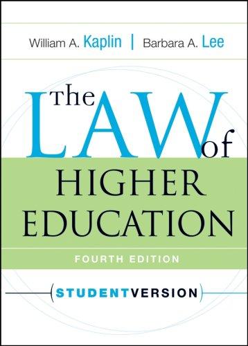 The law of higher education, student version
