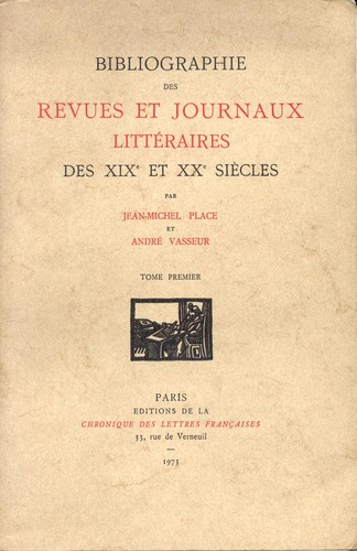Bibliographie des revues et journaux littéraires des XIXe et XXe siècles