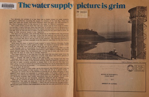 The water supply picture is grim