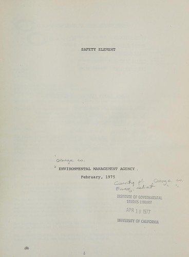 Orange County general plan