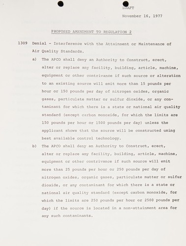 Proposed amendment to Regulation 2