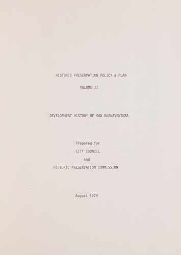 Development history of San Buenaventura