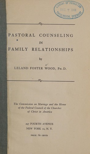 Pastoral counseling in family relationships