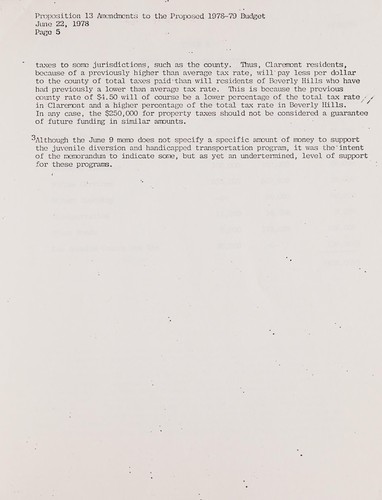 Proposition 13 amendments to the proposed 1978-79 budget