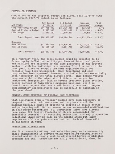 Recommended program of service for fiscal year 1978-79