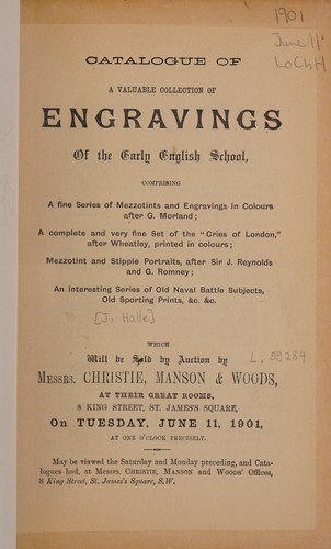 Engravings of the early English school