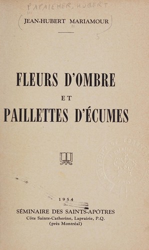 Fleurs d'ombre et paillettes d'écumes