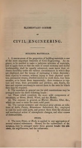 An Elementary Course of Civil Engineering