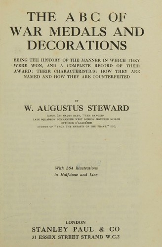 THE ABC OF WAR MEDALS AND DECORATIONS