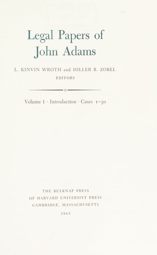 Legal papers of John Adams