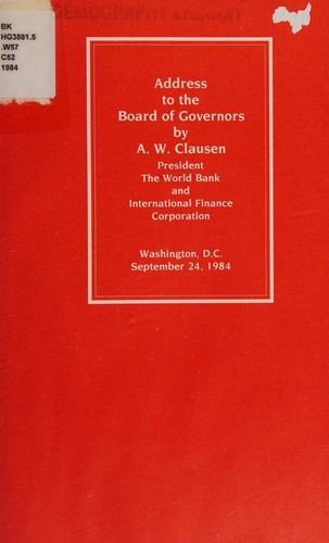 Address to the Board of Governors