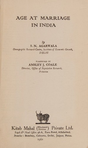 Age at marriage in India