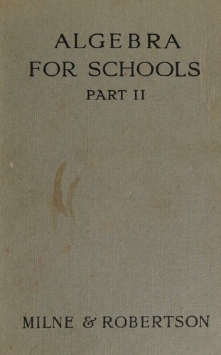 Algebra for Schools