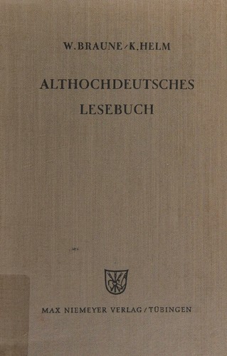 Althochdeutsches Lesebuch