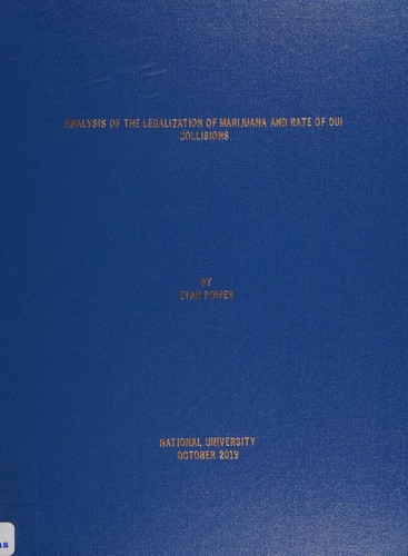 Analysis of the legalization of marijuana and rate of DUI collisions