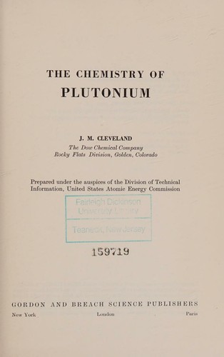 Analytical Chemistry of Plutonium