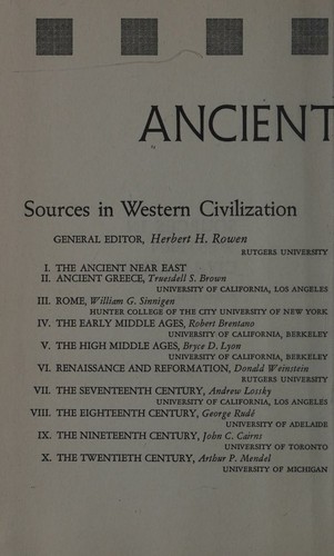 Ancient Greece Sources in Western CIVILI