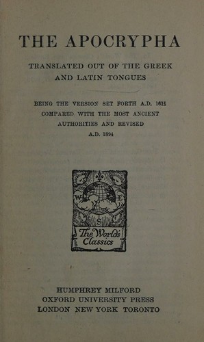The Apocryphal literature